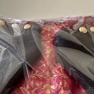 RALPH LAUREN 6 GOLD BUTTON BROWN SWEATER-NWT/L